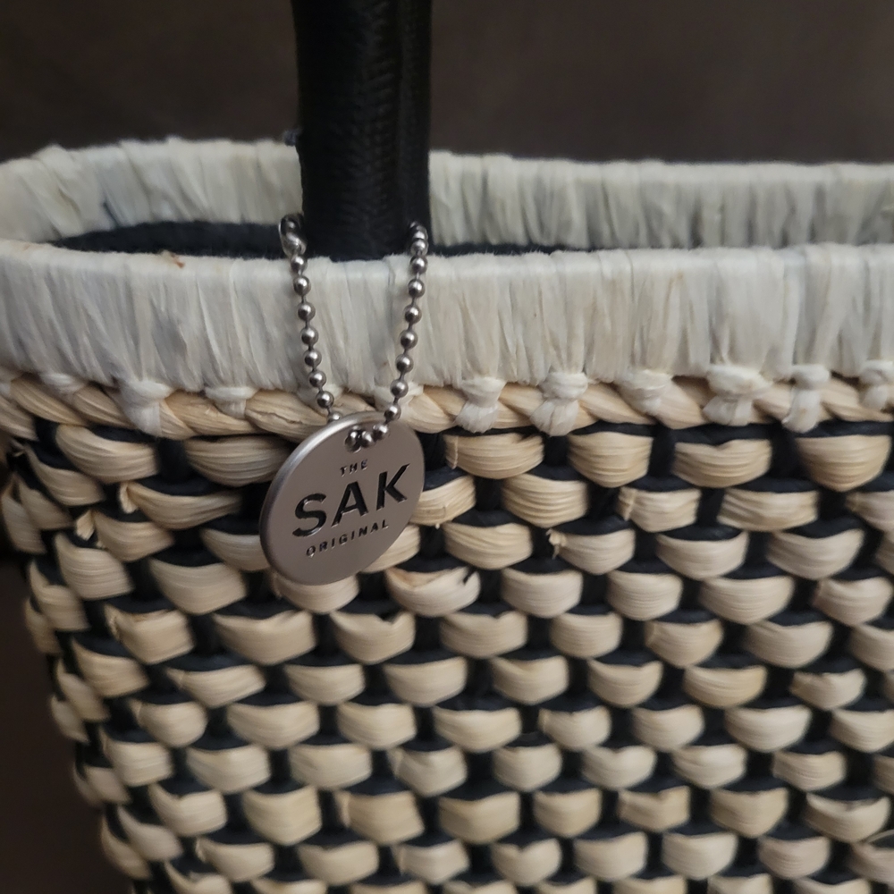 The Sak Black and Tan Small Woven Tote - Picture 3 of 3